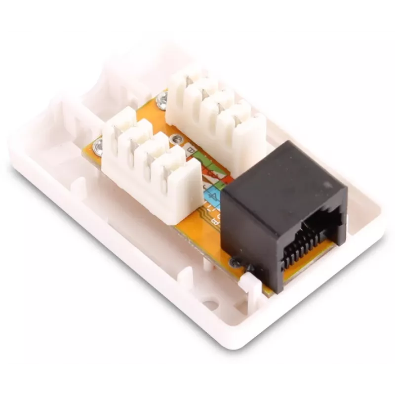 GETFORT GF-1G6UTP Surface-Mount RJ45 Cat.6 UTP Network Socket, White