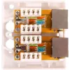 GETFORT GF-2G5EFTP Shielded Surface-Mount RJ45 Outlet, 2-Port, Cat.5e, White