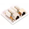 GETFORT GF-2G5EFTP Shielded Surface-Mount RJ45 Outlet, 2-Port, Cat.5e, White