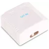 GETFORT GF-2G5EFTP Shielded Surface-Mount RJ45 Outlet, 2-Port, Cat.5e, White