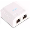 GETFORT GF-2G5EFTP Shielded Surface-Mount RJ45 Outlet, 2-Port, Cat.5e, White