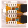 GETFORT GF-2G5EUTP Surface-Mount Dual RJ45 Cat.5e UTP Network Outlet, White