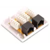 GETFORT GF-2G5EUTP Surface-Mount Dual RJ45 Cat.5e UTP Network Outlet, White