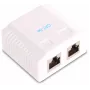 GETFORT GF-2G5EUTP Surface-Mount Dual RJ45 Cat.5e UTP Network Outlet, White