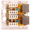 GETFORT GF-2G6FTP Shielded Surface-Mount Network Outlet, 2x RJ45, Cat6 FTP, White