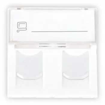 GETFORT GF-2MOD-2G Mosaic 2-Port RJ45 Cat.5e Network Module, 45x45mm, White