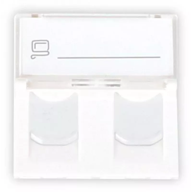 GETFORT GF-2MOD-2G Mosaic 2-Port RJ45 Cat.5e Network Module, 45x45mm, White