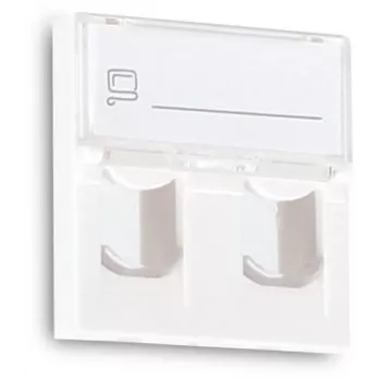 GETFORT GF-2MOD-2G Mosaic 2-Port RJ45 Cat.5e Network Module, 45x45mm, White
