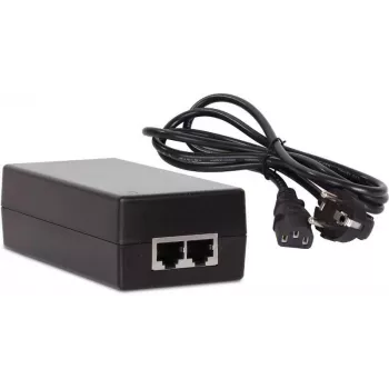 GETFORT GF-48D1000 48W Passive PoE Injector Adapter, 100-240V AC to 48V DC, 10/100 Mbps, 2x RJ45, IEEE 802.3af/at Compatible