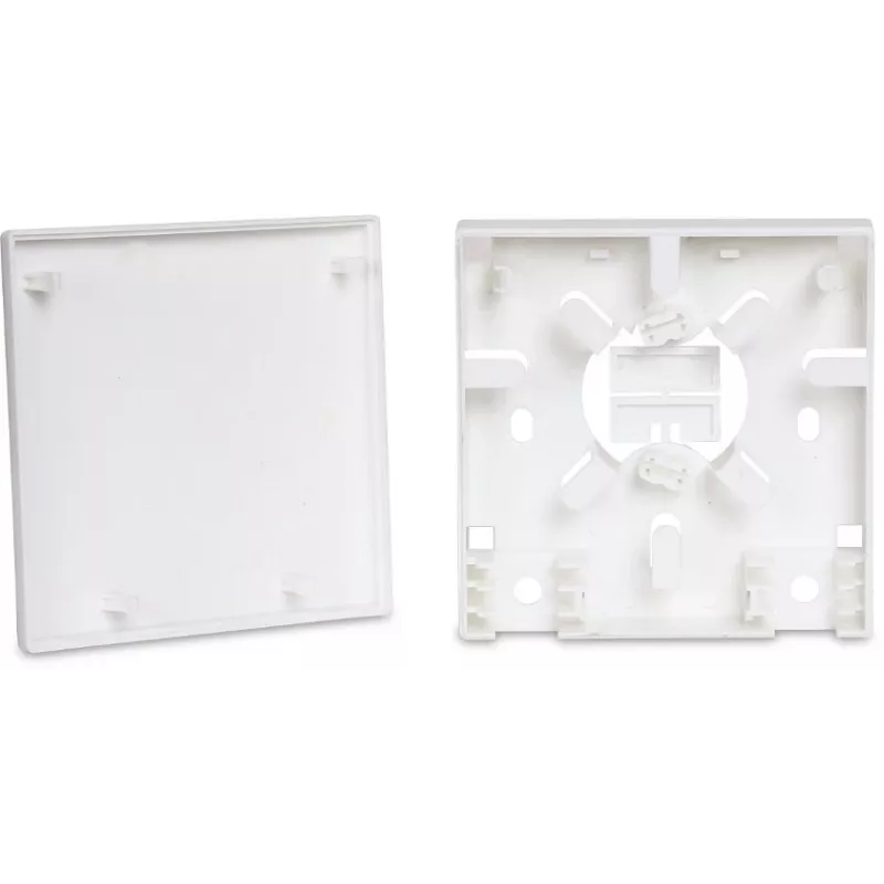 GETFORT GF-FO2P FTTH Fiber Optic Subscriber Outlet with SC/APC and LC/APC Adapters, 2-Port Wall Box, Single-mode, White