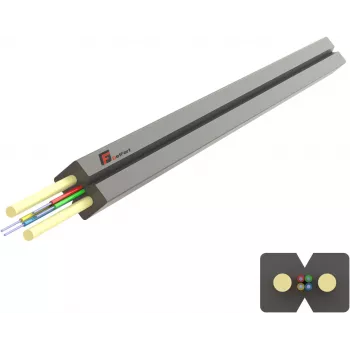 GETFORT GF-FRP-2J LSOH Indoor FTTH Fiber Optic Cable, 2 Fibers, Single-mode G.657.A2, 1m, White