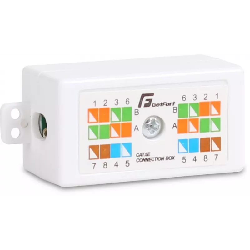 GETFORT GF-LP-5UTP Cat.5e UTP Krone Type Cable Joiner, Tool-less IDC, White