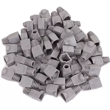 GETFORT GF-OS-RJ45-50 Grey RJ45 Connector Boots, 50-Pack, Strain Relief for Ethernet Cables