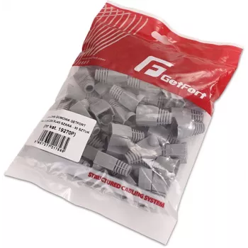 GETFORT GF-OS-RJ45-50 Grey RJ45 Connector Boots, 50-Pack, Strain Relief for Ethernet Cables