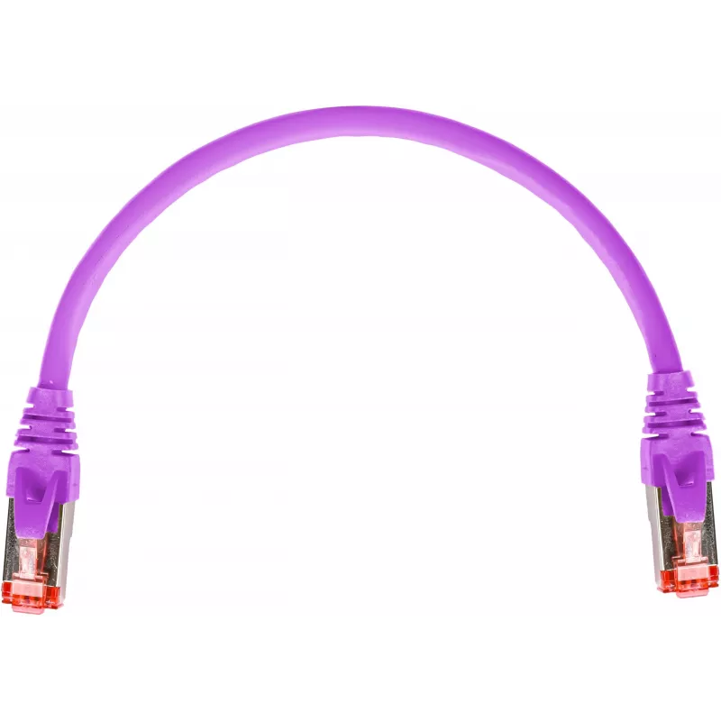 GETFORT GF-PC6ASFTP-0.25V Cat.6A S/FTP LSOH Patch Cable 0.25m Purple
