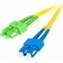 GETFORT GF-SUSAD1 Single-Mode Duplex Fiber Patch Cord SC/UPC to SC/APC, 1m, LSZH, Yellow
