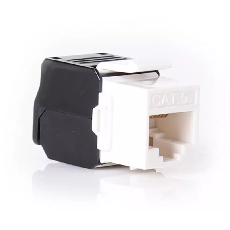 GETFORT KGF-5EUTP-NT Cat.5e UTP Tool-Free Keystone Jack Module, RJ45 Female, White