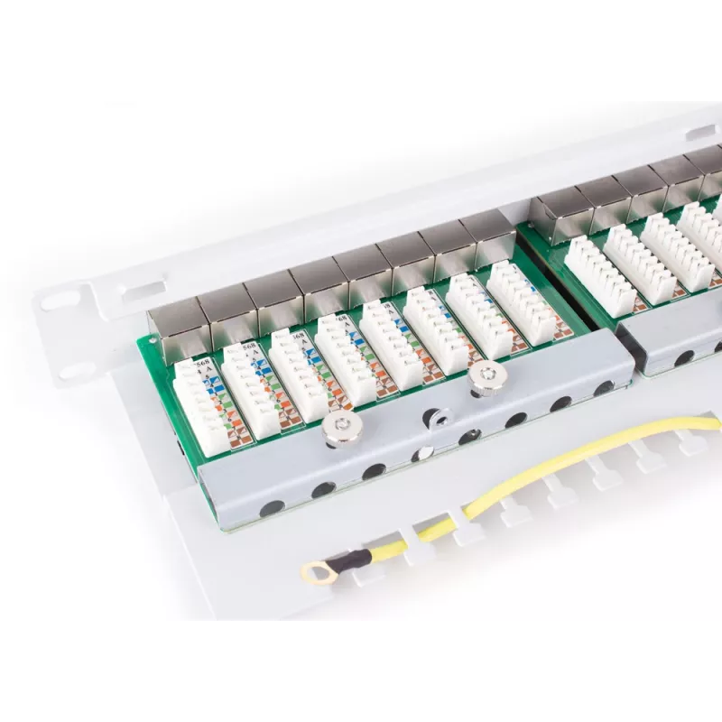 GETFORT PGF-6FTP24-B6-G Patch Panel FTP CAT.6 24 Port Grey 1U Rackmount