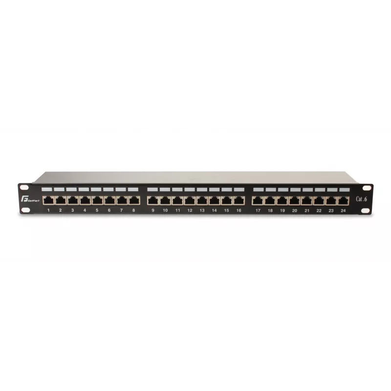 GETFORT PGF-6FTP24-B6 Patch Panel FTP Cat.6 24-Port 19-inch 1U Black