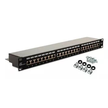 GETFORT PGF-6FTP24-B6 Patch Panel FTP Cat.6 24-Port 19-inch 1U Black