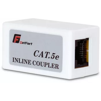 GETFORT RJ45 Cat.5e UTP Inline Coupler Female-to-Female (Black)