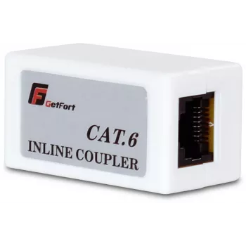 GETFORT RJ45 Cat.6 UTP Inline Coupler Female to Female Black