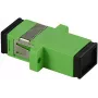 GETFORT SC/APC Simplex Fiber Optic Adapter, Single-mode, Green, Flanged Panel Mount