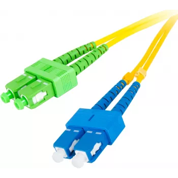 GETFORT Single-Mode Duplex Fiber Patch Cable SC/UPC to SC/APC 2m Yellow