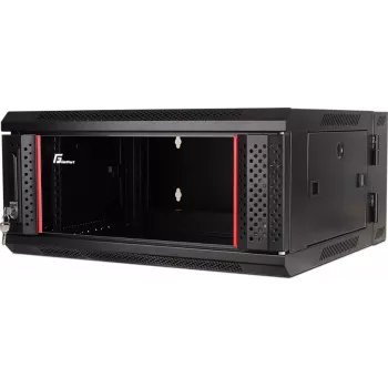 GETFORT WGF04-65EH-DGB 19 inch 4U Wall-Mount Rack Cabinet, Double-Section, 600x550 mm, Black