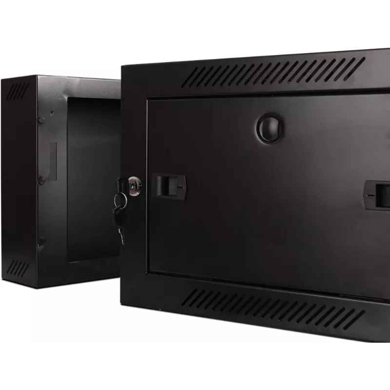 GETFORT WGF04-65EH-DGB 19 inch 4U Wall-Mount Rack Cabinet, Double-Section, 600x550 mm, Black