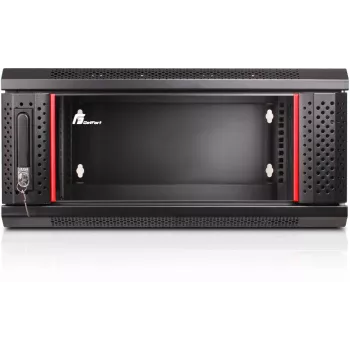 GETFORT WGF04-65EH-DGB 19 inch 4U Wall-Mount Rack Cabinet, Double-Section, 600x550 mm, Black