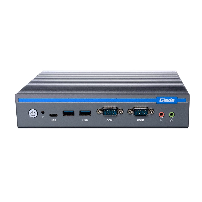 Giada DF612 Fanless Mini PC, Intel Core i5-1235U, 2x DDR4 SO-DIMM, 2x 2.5GbE LAN, Dual COM, 4K Dual Display, Aluminum Chassis, Barebone