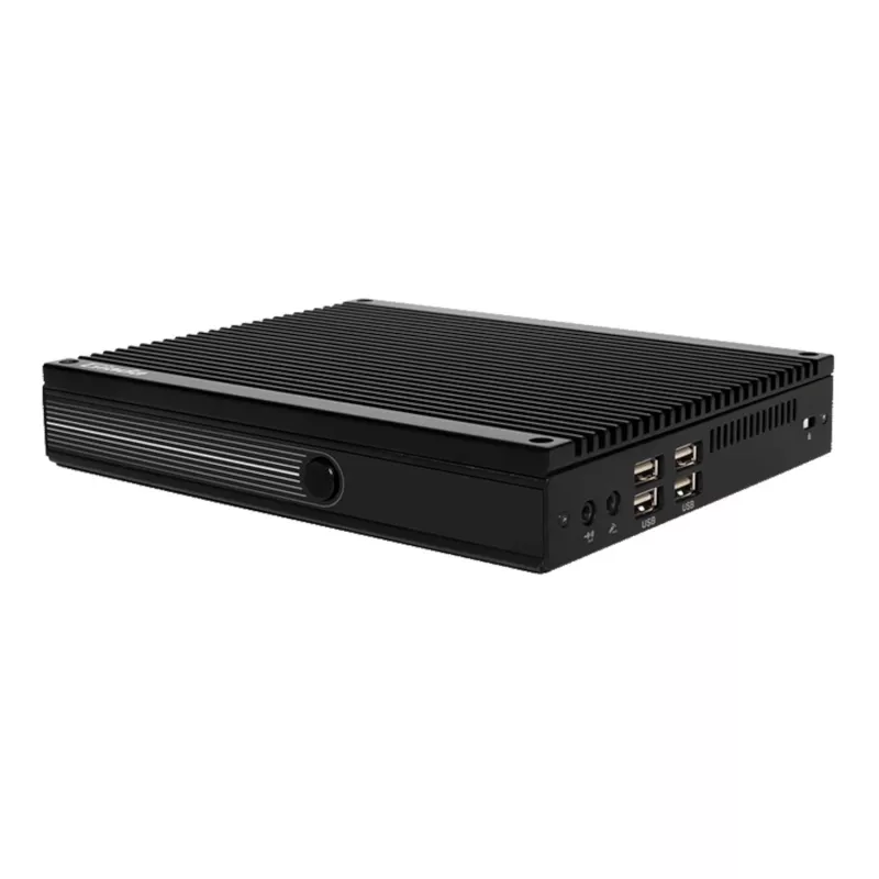 Giada F109D Fanless Embedded Computer with Intel Celeron J4125, 8GB RAM, Dual GbE, Triple Display, VESA Mount, Black