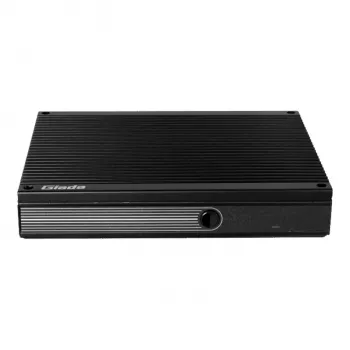 Giada F109D Fanless Embedded Computer with Intel Celeron J4125, 8GB RAM, Dual GbE, Triple Display, VESA Mount, Black