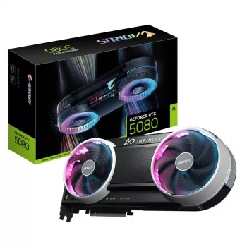 Gigabyte AORUS GeForce RTX 5080 INFINITY 16G Graphics Card, 16 GB GDDR7, PCIe 5.0, DLSS 4, RGB Fusion