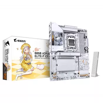 GIGABYTE B850 AORUS ELITE-P ICE AM5 ATX Motherboard, 4xDDR5, PCIe 5.0, 2.5GbE, Wi-Fi 6E, White