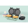 Giles & Posner EK5922GSGRVDE Double Waffle Maker - 1200W, Non-Stick, Black/Silver