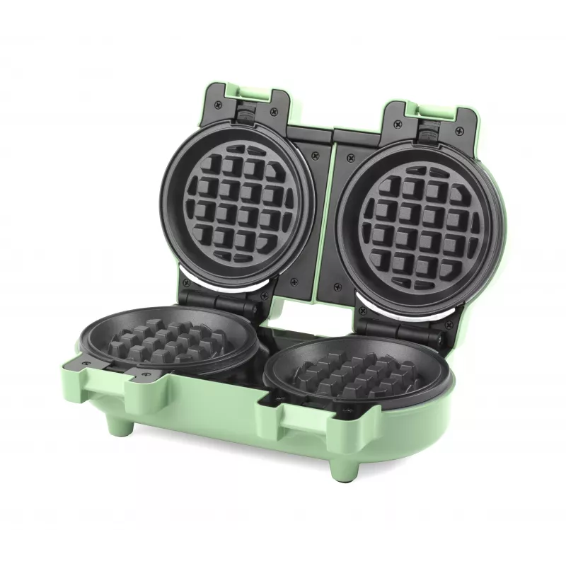 Giles & Posner EK5922GSGRVDE Double Waffle Maker - 1200W, Non-Stick, Black/Silver