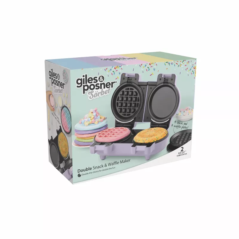 Giles & Posner EK5923GSPPVDE Double Snack & Waffle Maker 900 W Black/Silver