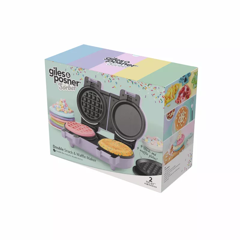 Giles & Posner EK5923GSPPVDE Double Snack & Waffle Maker 900 W Black/Silver