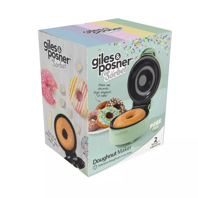 Giles & Posner EK6549GSGRVDE Doughnut Maker - Grey, 700W, 6 Doughnuts