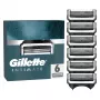 Gillette Intimate Razor Blade Refills, 6 Cartridges, Black, Men's Pubic Hair Shaving