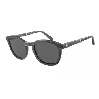 Giorgio Armani Men's AR8170-5964B1 Havana Acetate Square Sunglasses with Blue Gradient Lenses