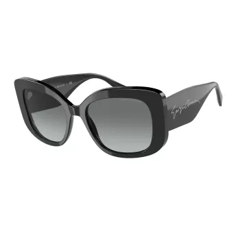 GIORGIO ARMANI SUNGLASSES AR8150-500111 Men's Black Acetate Frame Grey Polycarbonate Lenses 53/18/140 mm