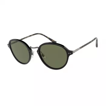 GIORGIO ARMANI Women's Sunglasses AR8139-500131 Black Acetate Square Frame Grey Lenses 51mm