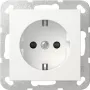 GIRA 418303 SCHUKO Socket Outlet with Increased Touch Protection, System 55, Pure White Glossy