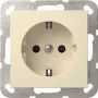 GIRA 445301 SCHUKO Socket Outlet with Shutter, System 55, Cream