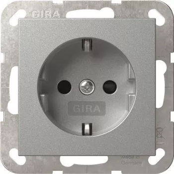 GIRA 445326 SCHUKO Socket Outlet SH System 55 F Alu