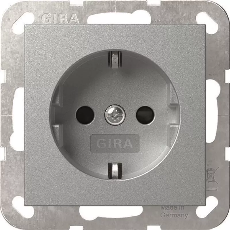 GIRA 445326 SCHUKO Socket Outlet SH System 55 F Alu