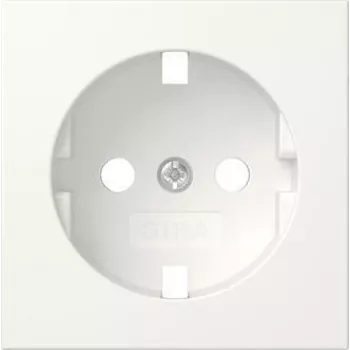 Gira 492027 Cover for SCHUKO Socket Outlet, System 55, Pure White Matt